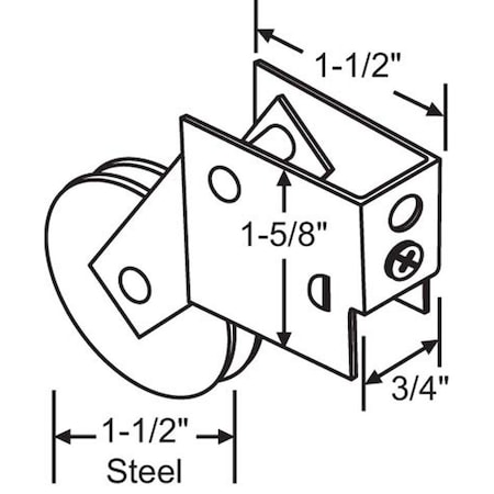 Strybuc Patio Door Roller Assembly 9-235